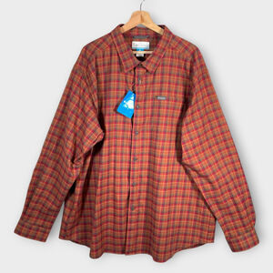COLUMBIA Vapor Ridge III Shirt Mens Big 2X Long Sleeve Plaid Outdoor Hiking NEW